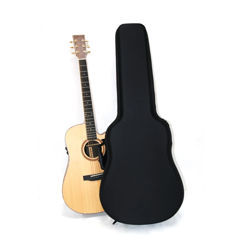 Hard Shell EVA Custom Waterproof Shockproof Large Capacity Wholesale Storage Guitar Case With Adjust Shoulder For Travel