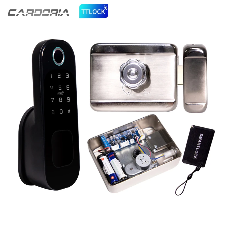 Support TTLOCK Waterproof Fingerprint Door Lock Outdoor Smart Locks Wifi Passcode IC Card app remote control Electronic Lock