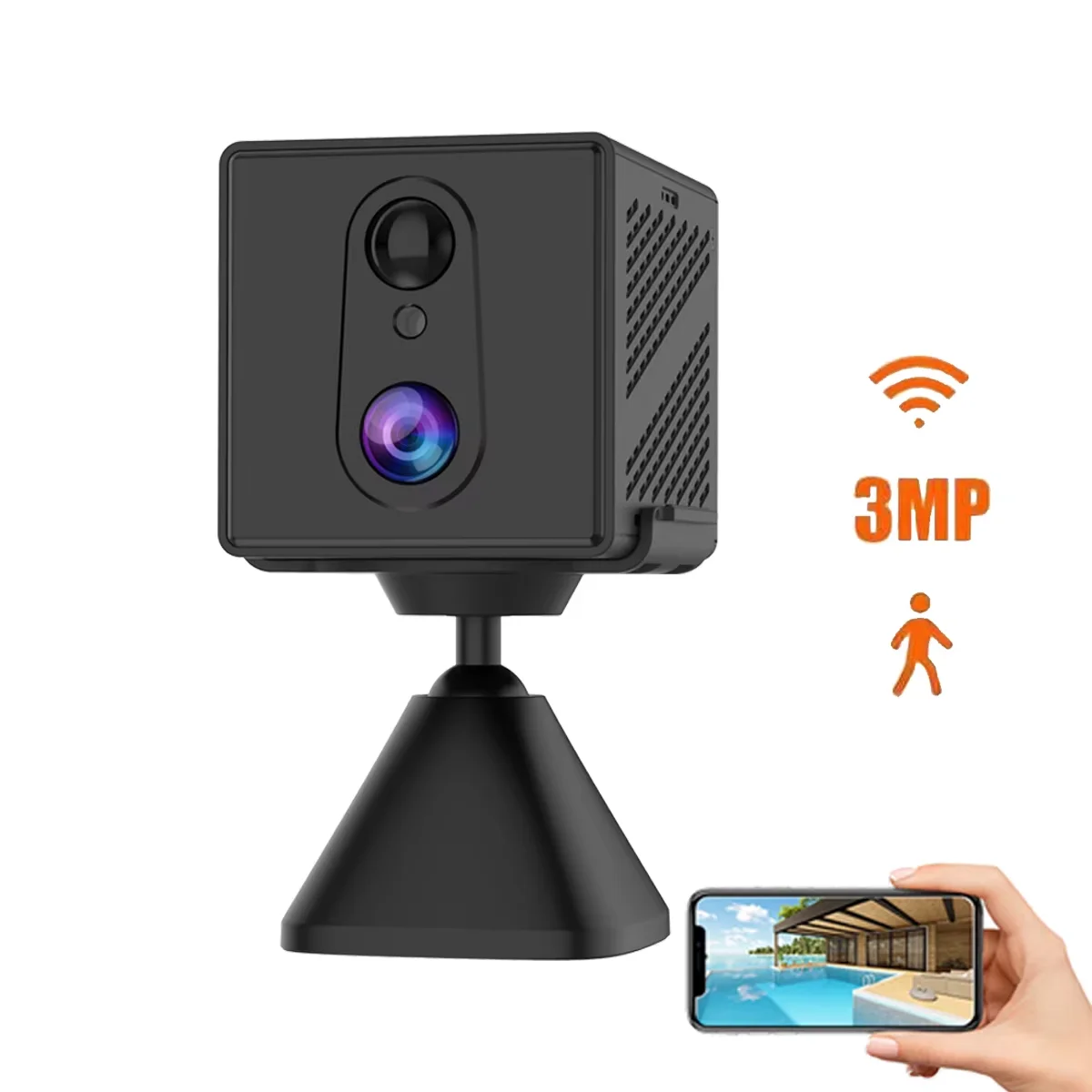 Home 3MP HD Mini Rechargeable Battery Cameras O-KAM PRO APP WIFI Network Security IP Camera
