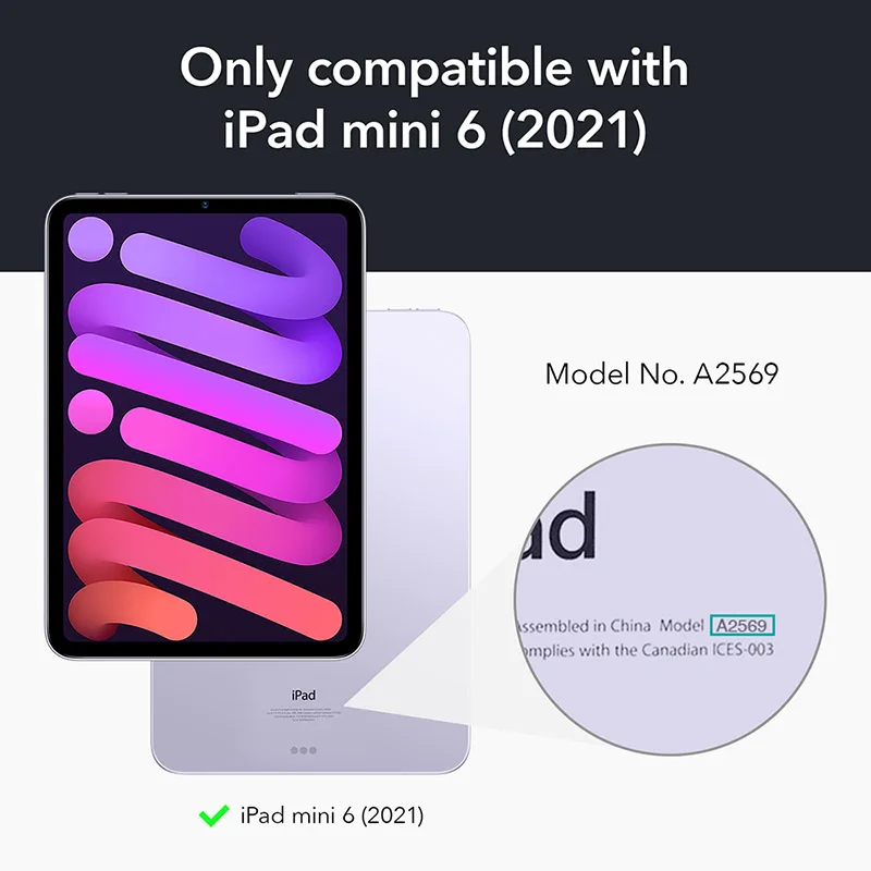 2021 Wholesale Supplier PU front back Cover with Clasp Protective Shell 8 inch Anti-fall Magnetic Tablet Case For iPad mini 6