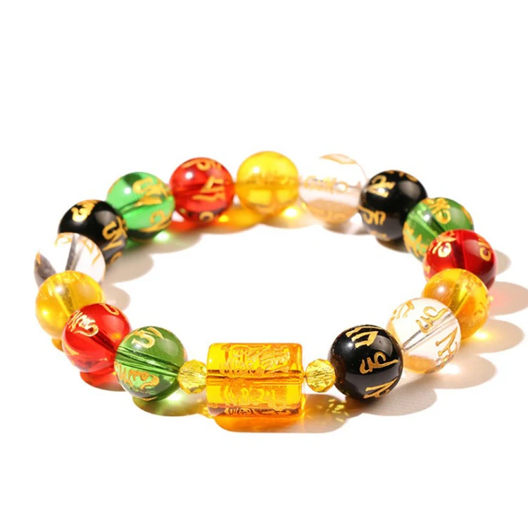 2021 Hot Sale High Quality Natural Stone Beads Colorful Pixiu Lucky Charm Bracelet For Women And Mens