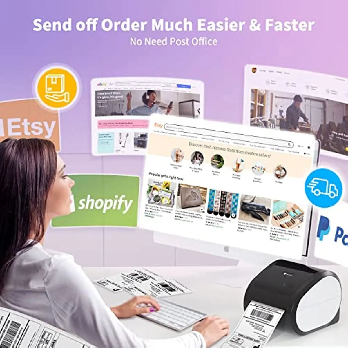 High Quality phomemo  D520 Portable 4*6 inch Shipping Label barcode Printer 110mm High Speed Barcode Sticker Printer