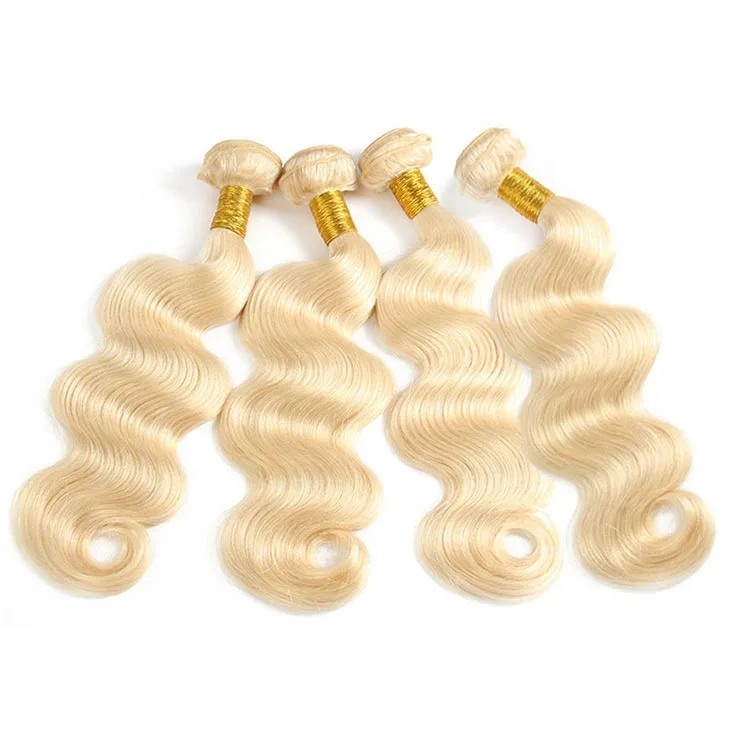 High Quality Body Wave 613# Blonde Hair Extensions,good texture different color hair weaves,Cheap virgin remy hair color 613