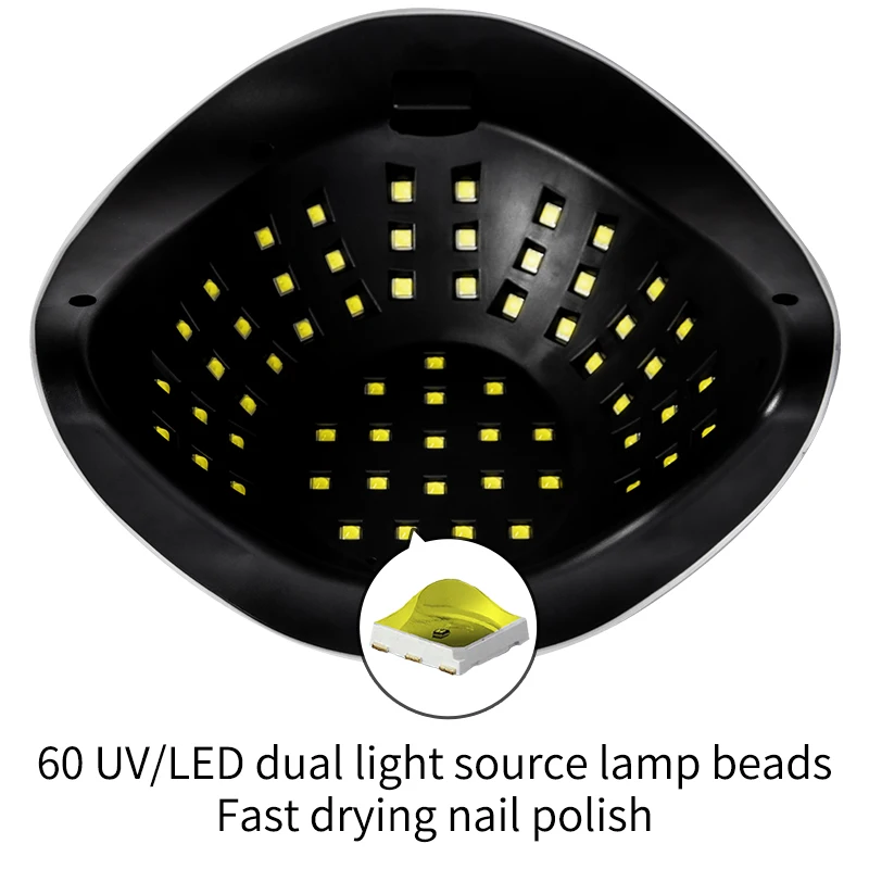 White DIY UV Gel Nail Lamp 180W Nail Dryer Set Light with 4 Timers Professional Nail Art Accessories for Curing Gel Polish