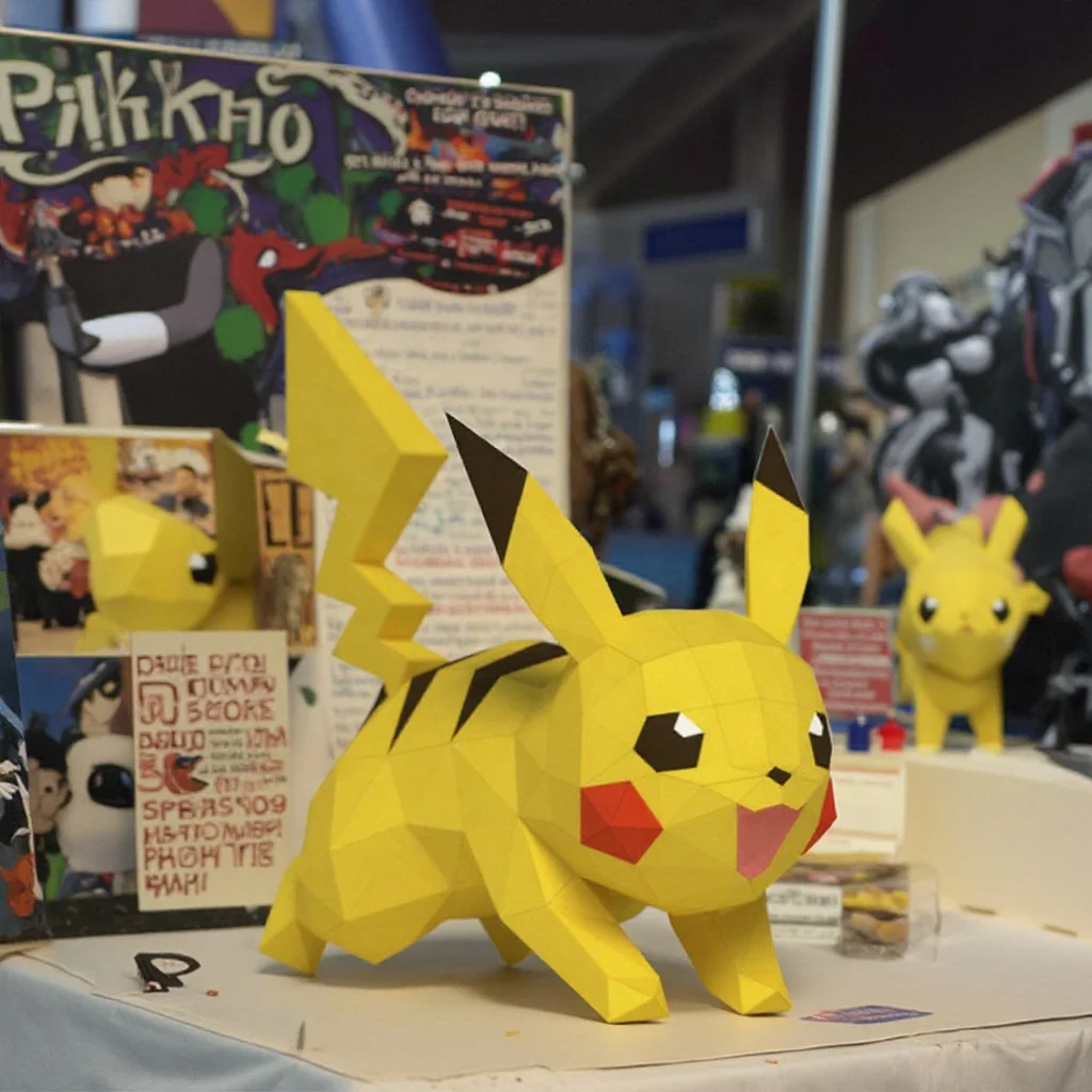 Cute Pikachu 3D Origami Paper DIY Handmade Art,Home Decor,Educational Interests,Holiday Parties,DIY Origami Paper Crafts