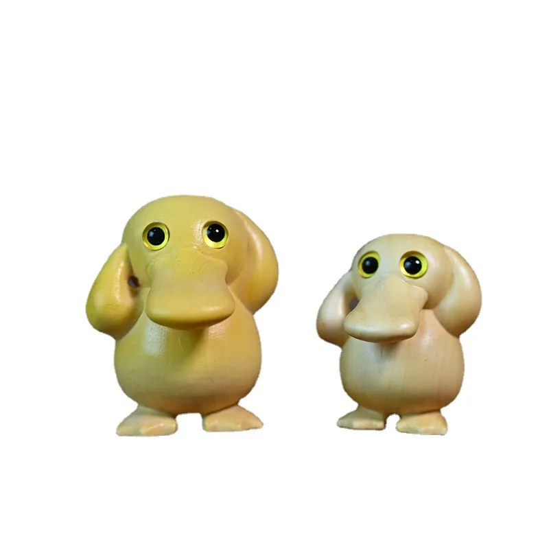 
Boxwood carving duckling cute doll simple small ornaments home decoration wooden crafts creative gifts 