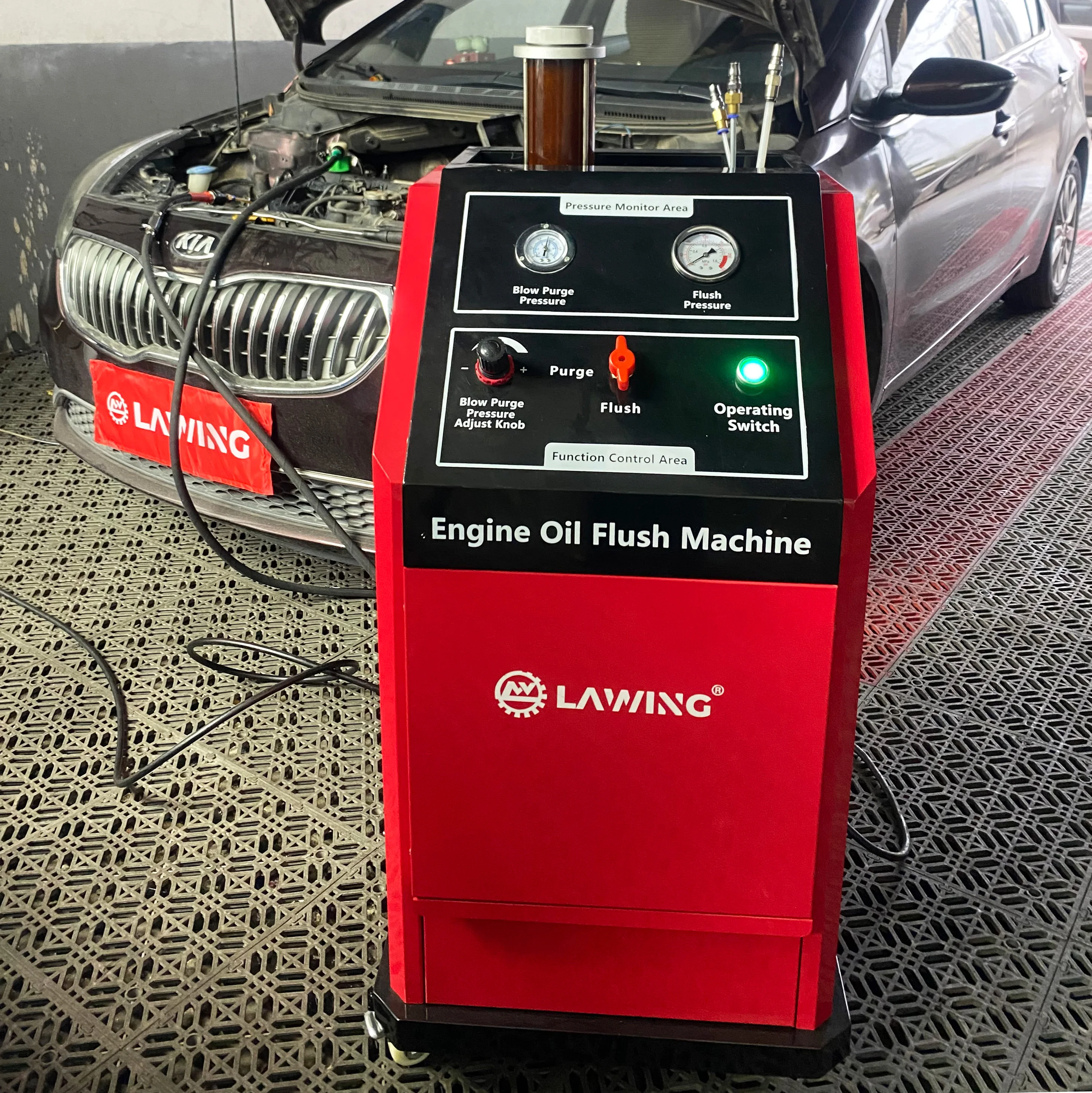 Mobile Engine Cleaning Machine Lubricating System Clean Auto Motor Oil Flushing Machine