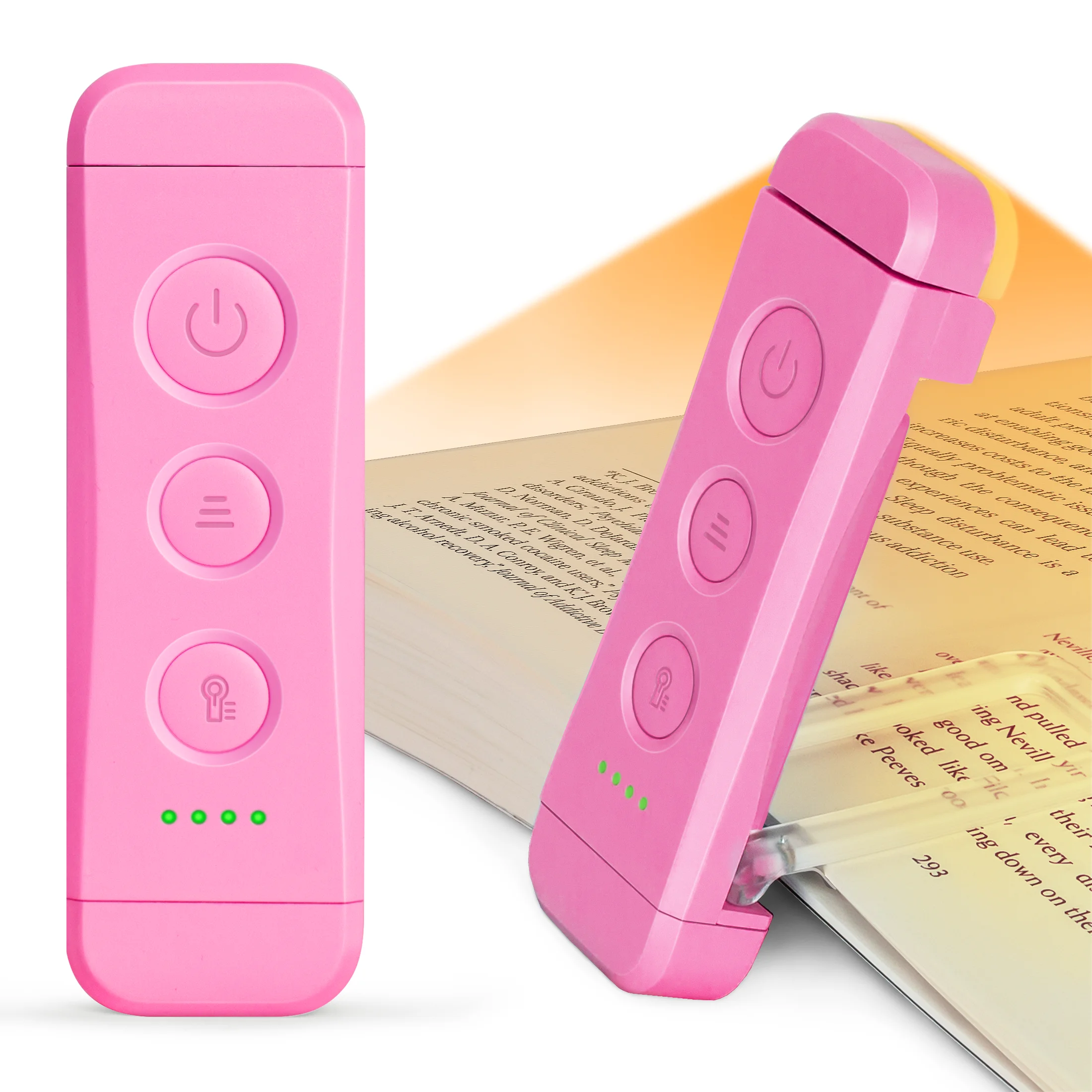 Glocusent High Quality Personal Mini Book Light Rechargeable Wireless Adjustable Reading Lamps Bookmark Light For Reading
