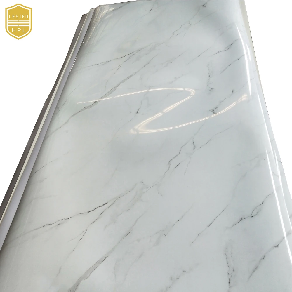 Lesifu 2709 White Marble HPL Laminate Sheet High Density Laminate Board Formica Acrylic Laminate Roll HPL
