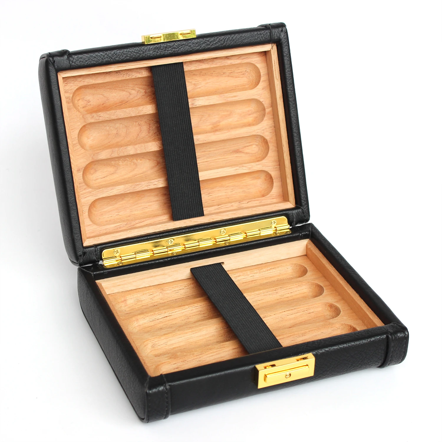 Подходит для 8 сигар красивая упаковка под заказ высокое качество дерево сигара хьюмидор кожаный чехол