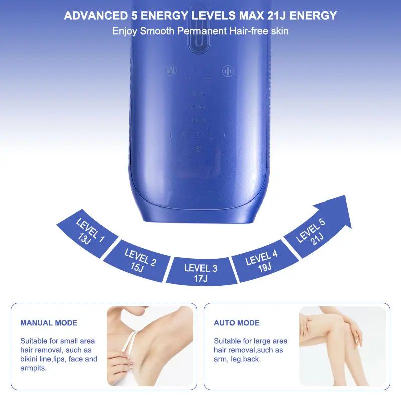 New Design Home Use Dual Lamp Ice Cooling Sapphire Ipl Laser Hair Removal Device Epilator Machine