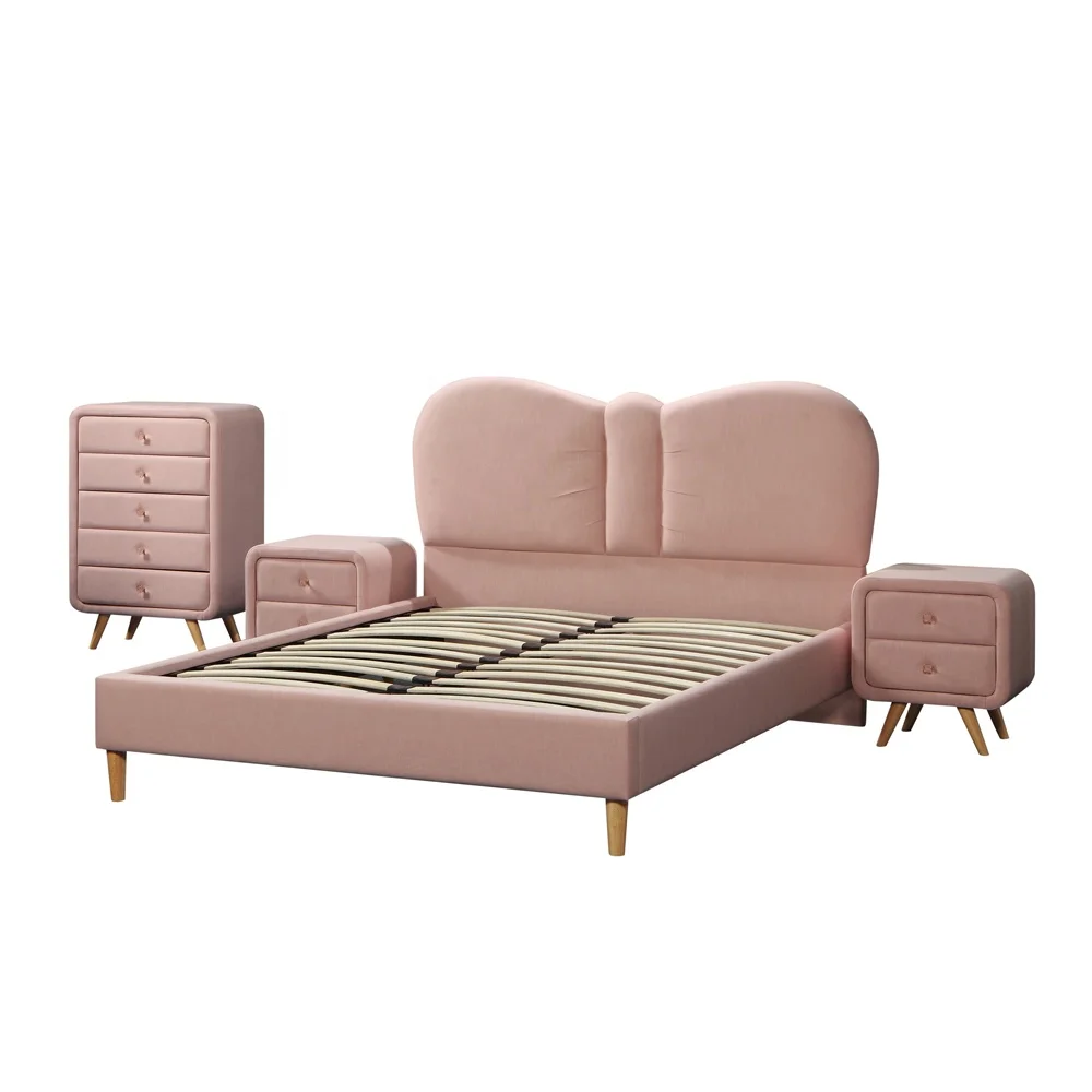 Factory Wholesale New Design Modern Children Bedroom Furniture Cartoon Kids Bed for Girls Bed Set Furniture