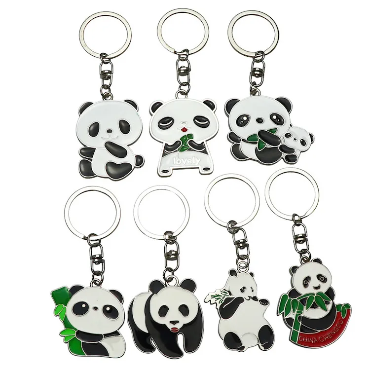 Wholesale 2022 New Hot Selling Bag Pendants Beijing Medal Winter Sports Mascot Bing Souvenir D wen Panda Metal Keychain