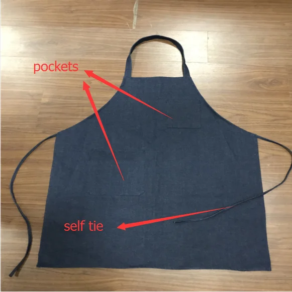 Printed or Embroidered Customized Chef Uniform Luxury Unisex Polyester Kitchen Apron