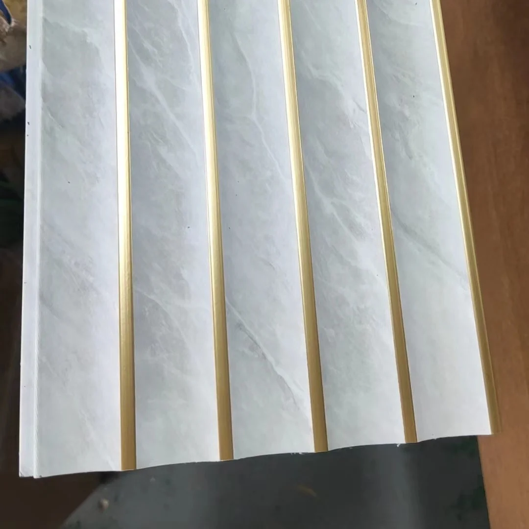 wood alternative louver  waterproof PS panel fluted interior wall decor