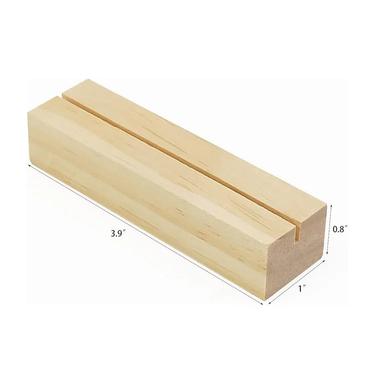 Wood Sign Holder Place Card Holder Picture Table Display Stand Small Wooden Base Table Number Holders