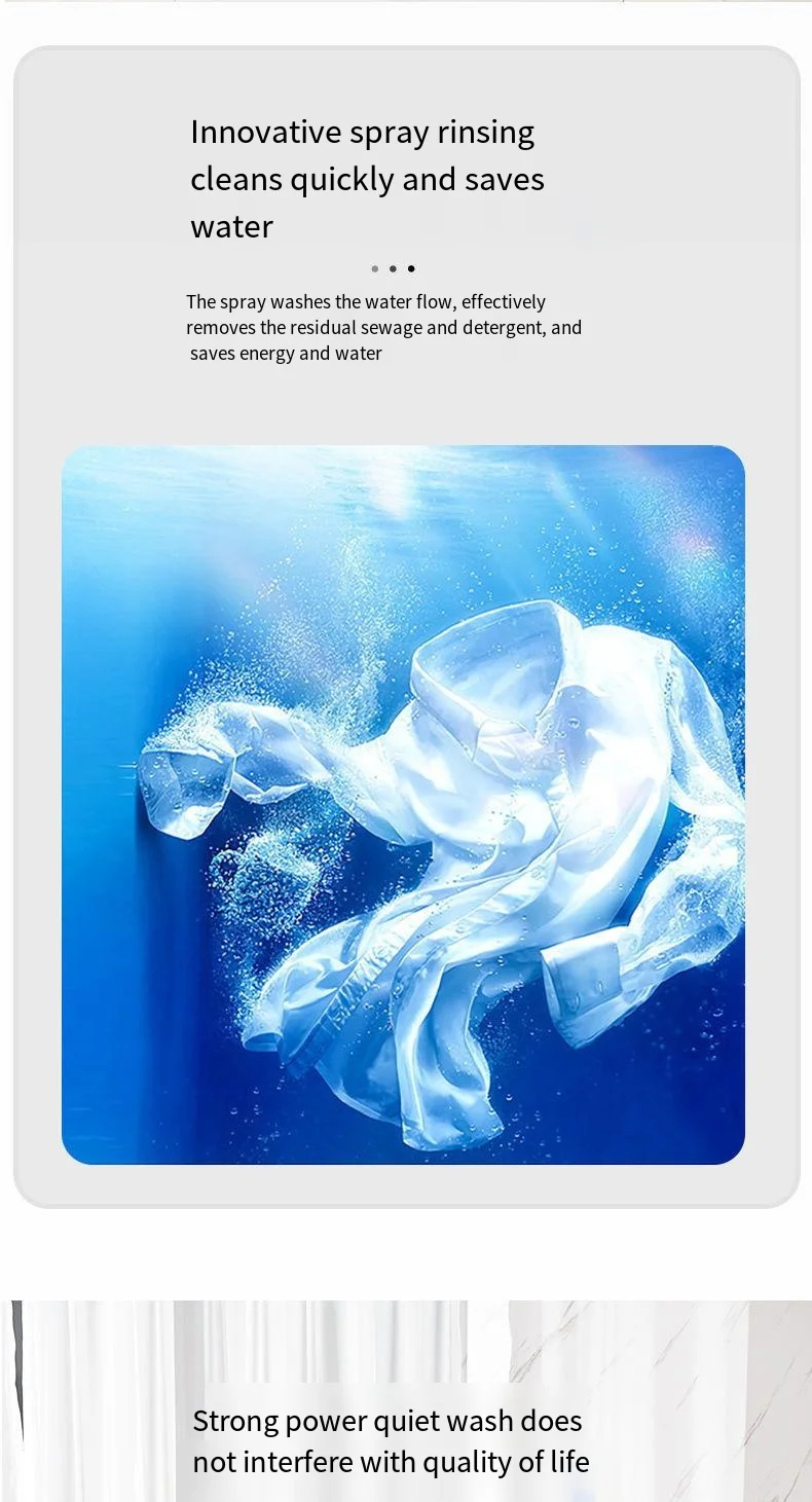 5kg Mini Home Double Bucket Semi-automatic Washing Machine Dehydrating Stainless Steel Bucket Underwear Drying Washing Machine