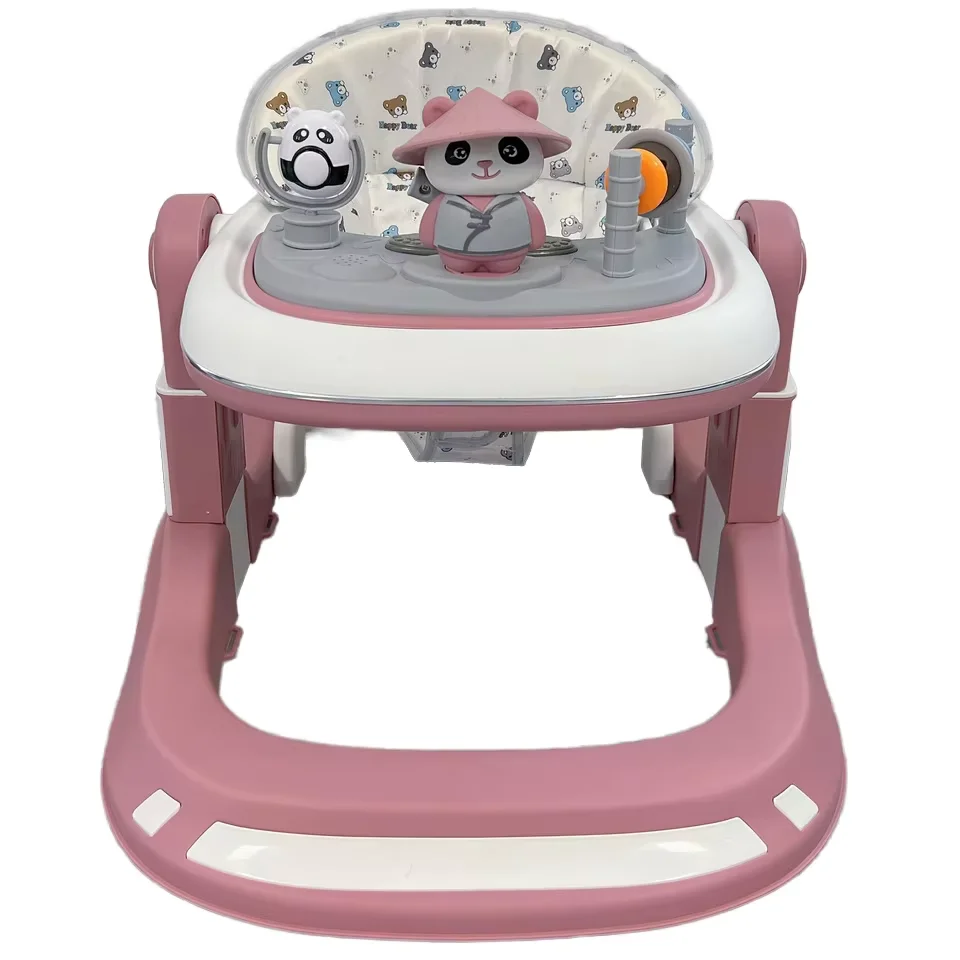 Hot Sales Cartoon character Infant Game Table Multifunctional Push Car Toddler Activity Toy Musical Baby Walker With Wheels