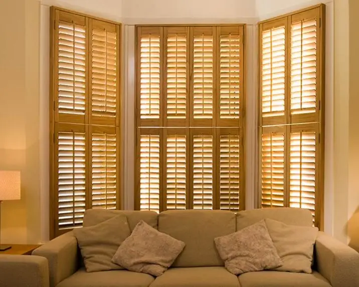 
Antique customized wooden plantation shutters 