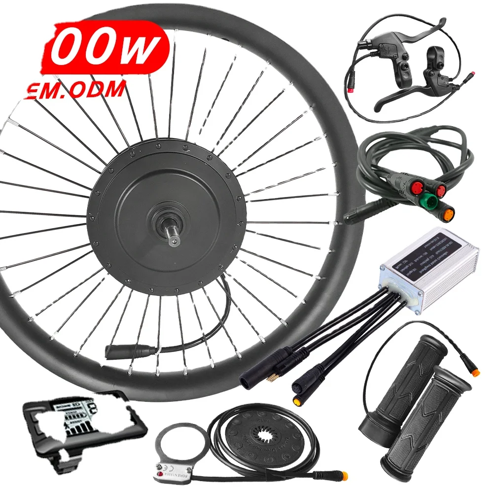 36V 48V 20 26inch Electric Bicycle Hub Motor Kit 500W Brushless Bike Conversion Rear Wheel Kits for Bicycles