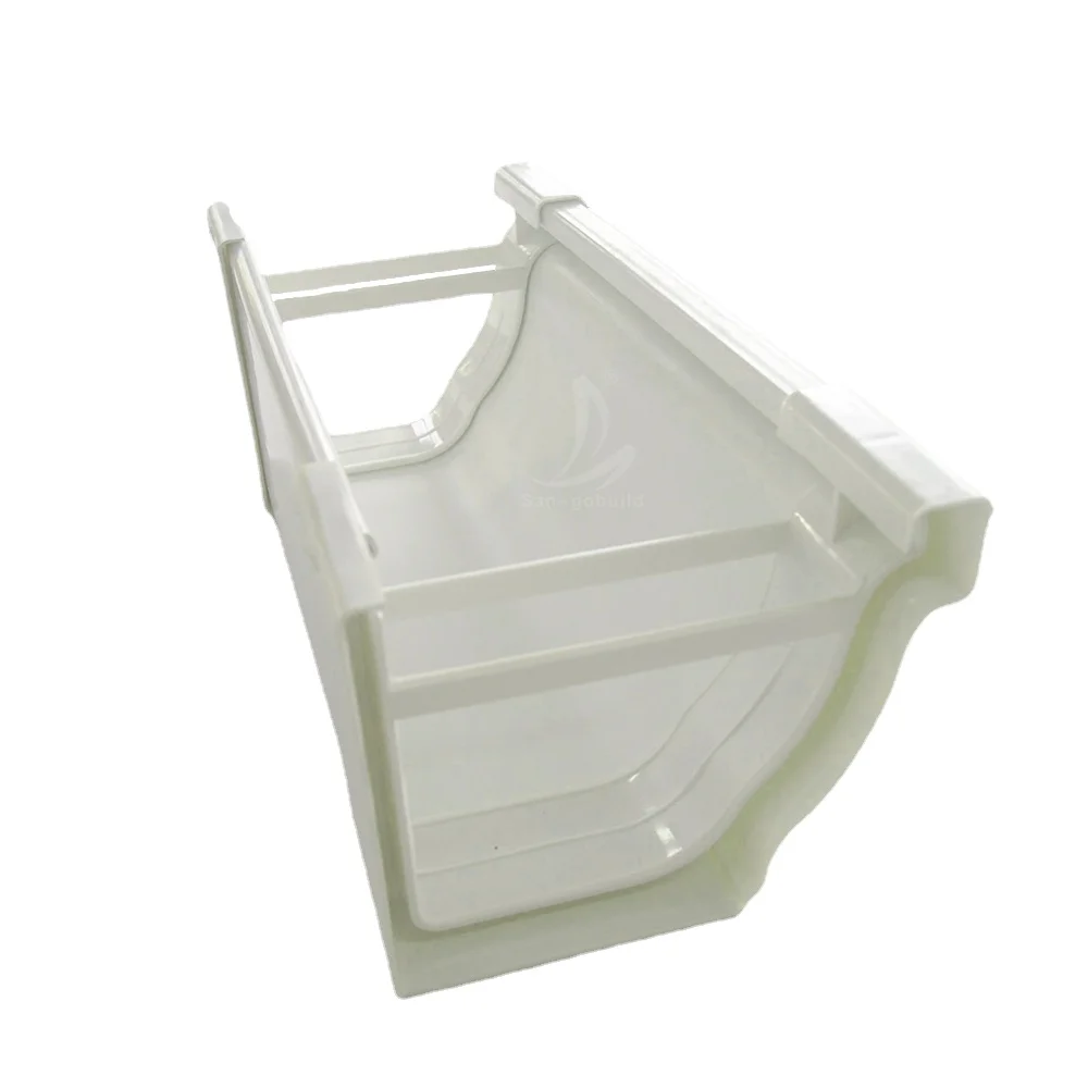 PVC gutters roofing  material roof gutters rainwater collecting tube and pipe resin drain home care productsK style rain drainag