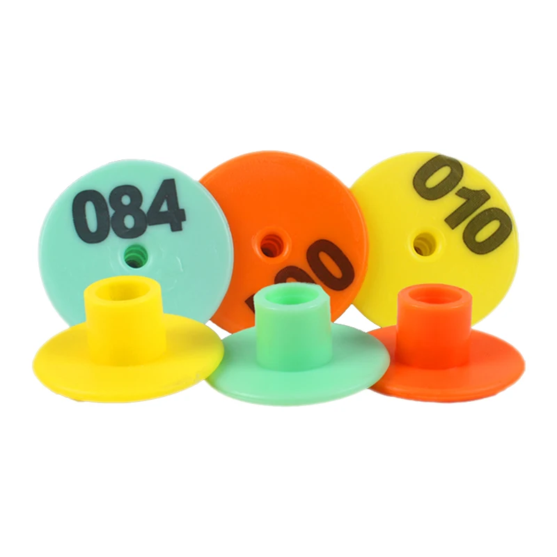Animal Ear Tags With Laser Printing Logo And Number For Farm Management