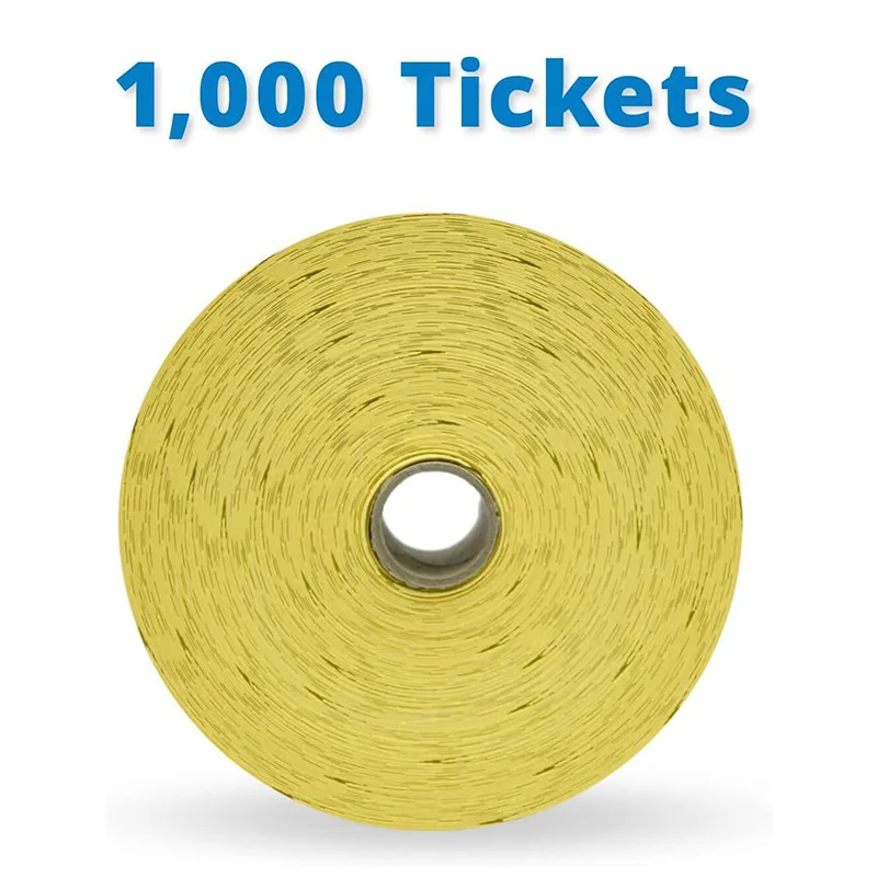 Wholesale custom printing 1000 total blank raffle tickets double roll raffle tickets raffle ticket roll