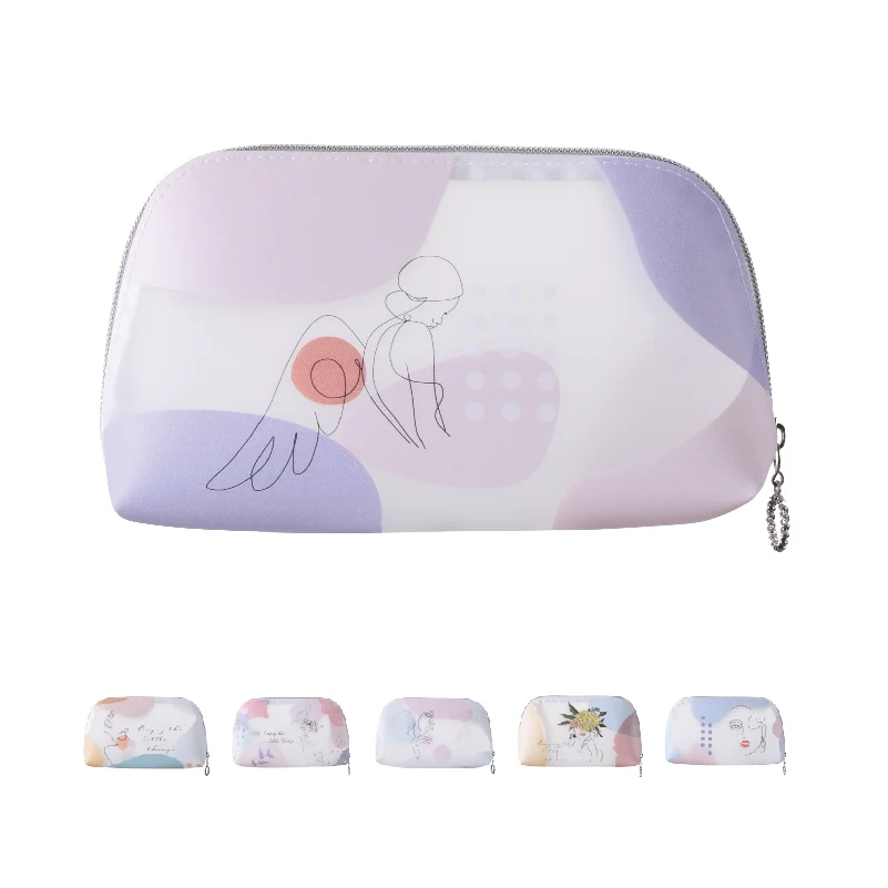 Factory wholesale custom logo exquisite zipper makeup bag girls travel multipurpose organizer square makeup bag case