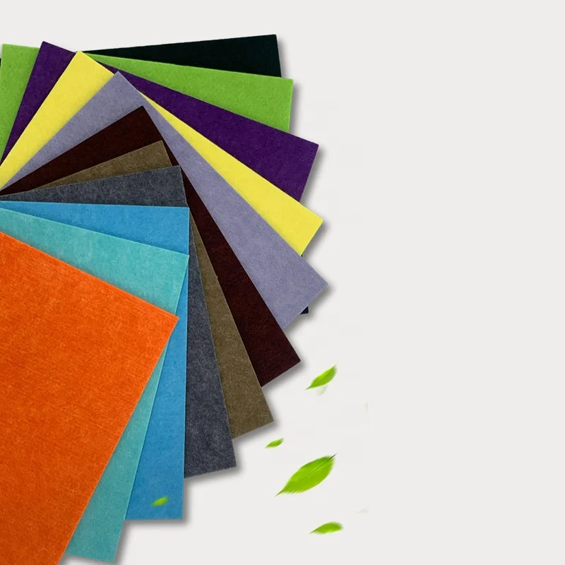 Flat Polyester Fiber Sound Proof Colorful Acoustic Panel PET Fire Retardant Acoustic Board For Studio