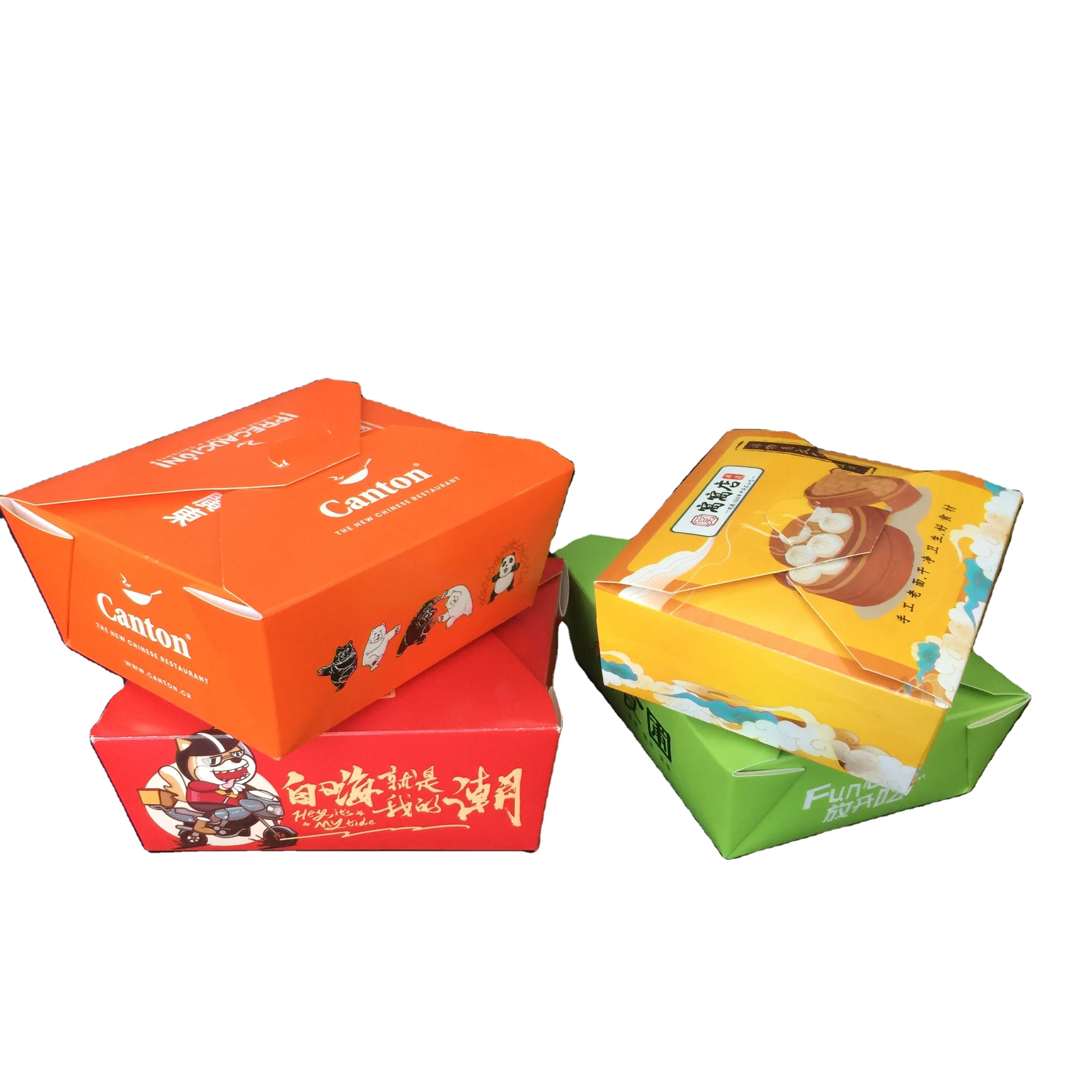 Wholesale Fried Chicken Packing Take Out Box Popcorn Chicken Fries Box Hamburger Packing Box Printable LOGO Recyclable