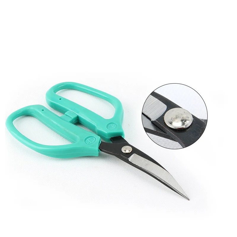 Hot selling DIY leather hand tools Plastic handle scissors alloy steel elbow scissors