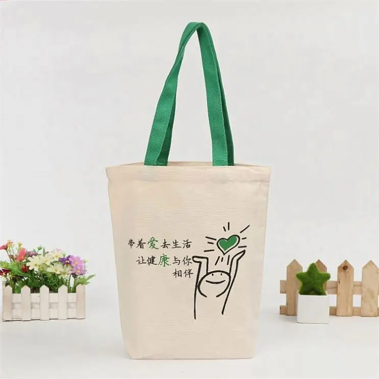 2023 Novelty Customized Promotional Cheap Printed Heavy Duty Cotton Canvas Shopping Tote Bag