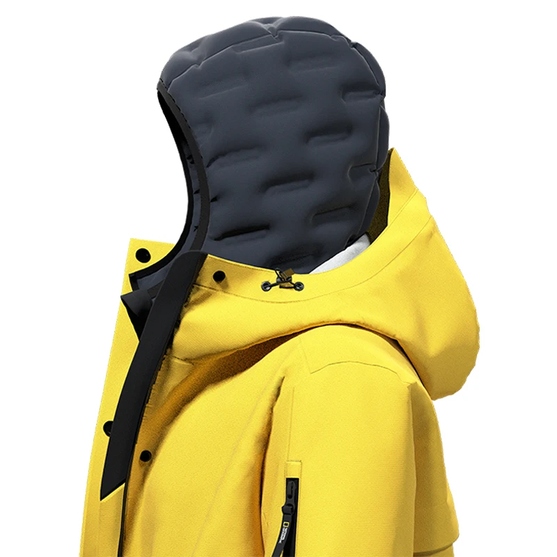 
Mens 2 in 1 Jacket Winter Windbreaker Longer Padding Coats Waterproof Outdoor Jacket 