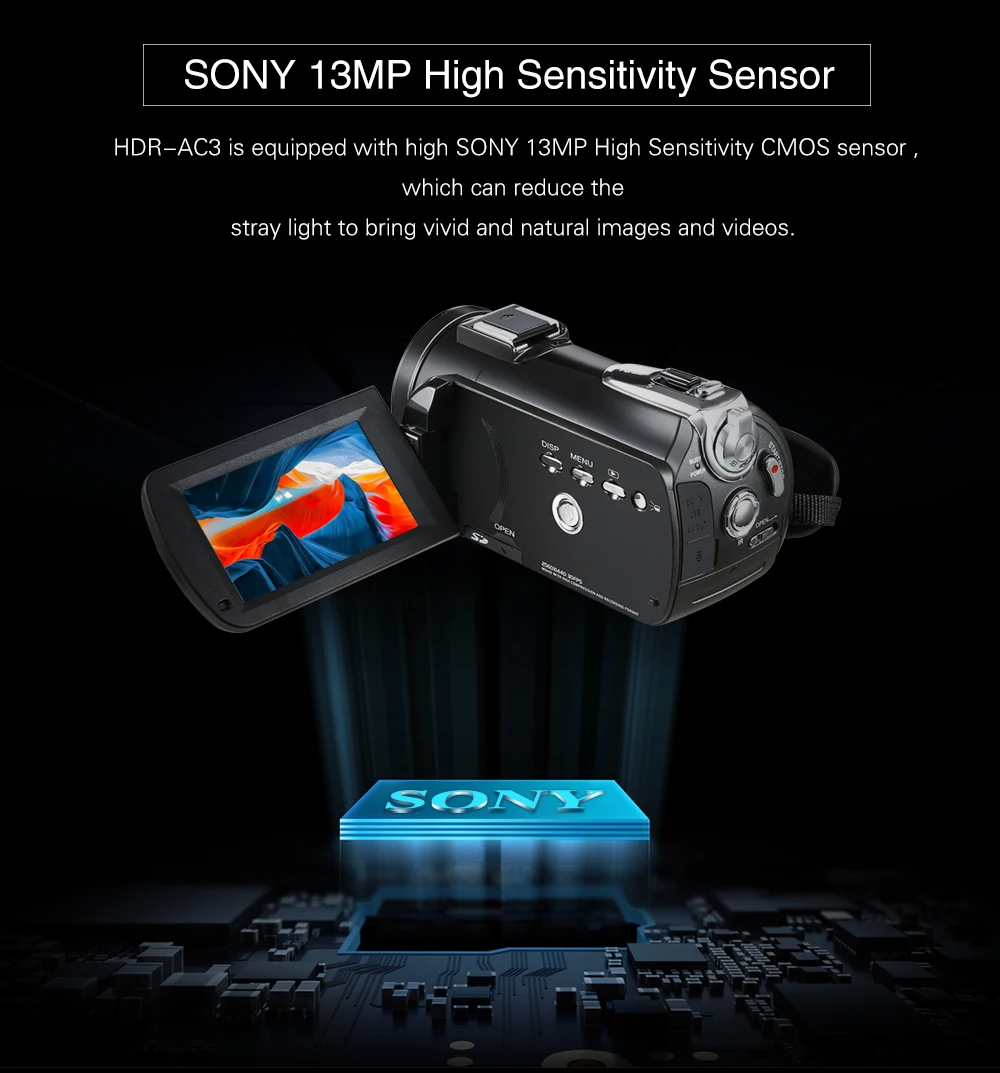 AC3 4K Wifi With External Accessories Ghost hunting infrared Night Vision Digital Video Camera