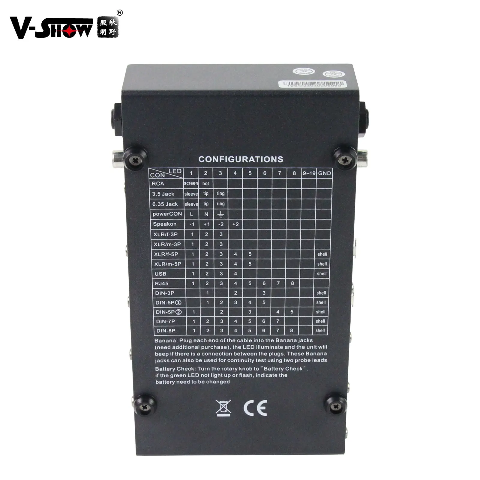 VSHOW CT04 Network Tester Line Gauge Wire Cable Tester not include Battery Powered