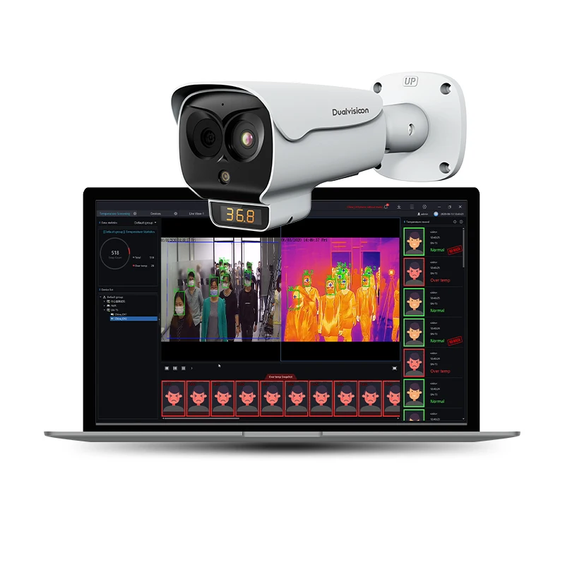 Бинокулярная камера CGI,SDK AI с индикатором температуры человеческого тела, с функцией оповещения