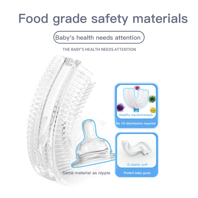 U Shape Toothbrush Kids Teeth Care Soft for Children Brushing
