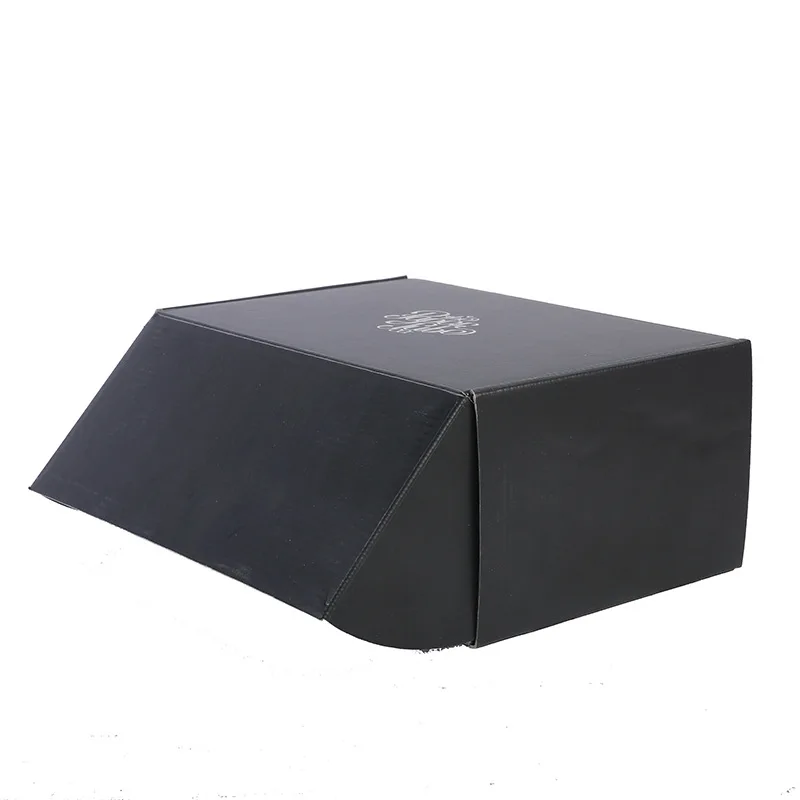 
Custom Luxury Cardboard Paper Garment Clothing Apparel Gift Black Packaging Box 
