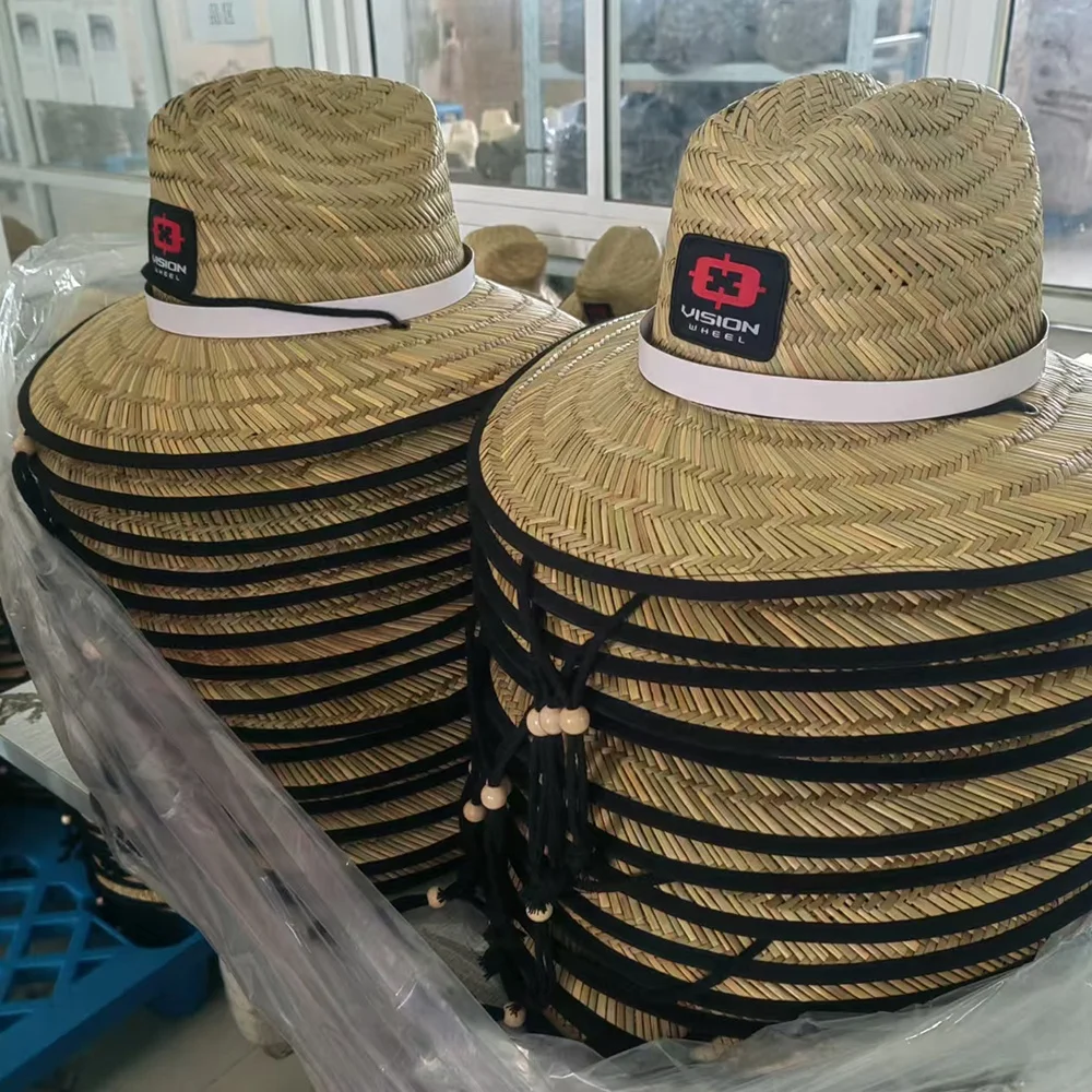 CUSTOMIZED New collection real men sun straw hat big brim sun ptrotect American texas flag lifeguard life guard surf straw hat