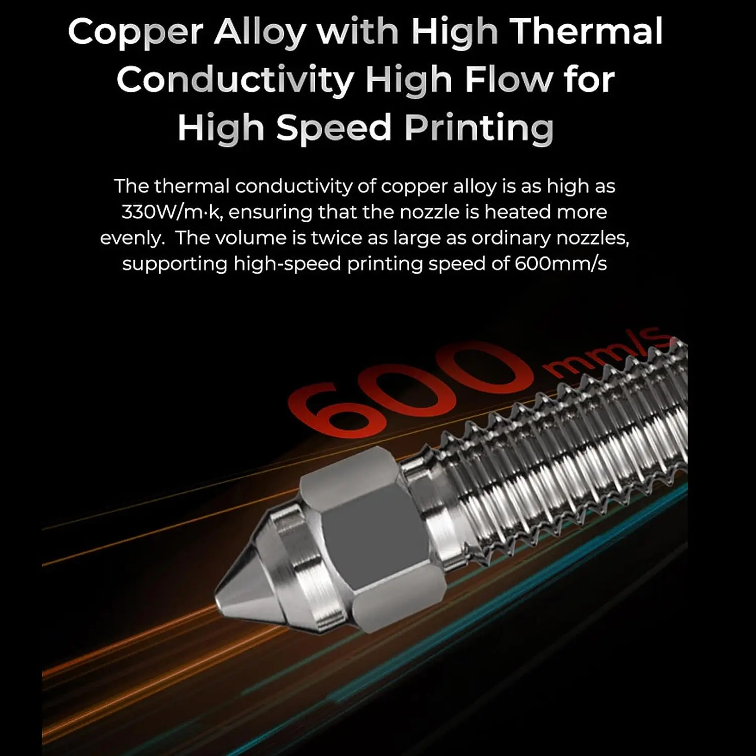 Ur Elk Factory Direct High Speed Hardened Steel and Nickel Plating Copper Alloy Nozzle For  MK4 K1 K1 MAX Ender CR10 3D Printer