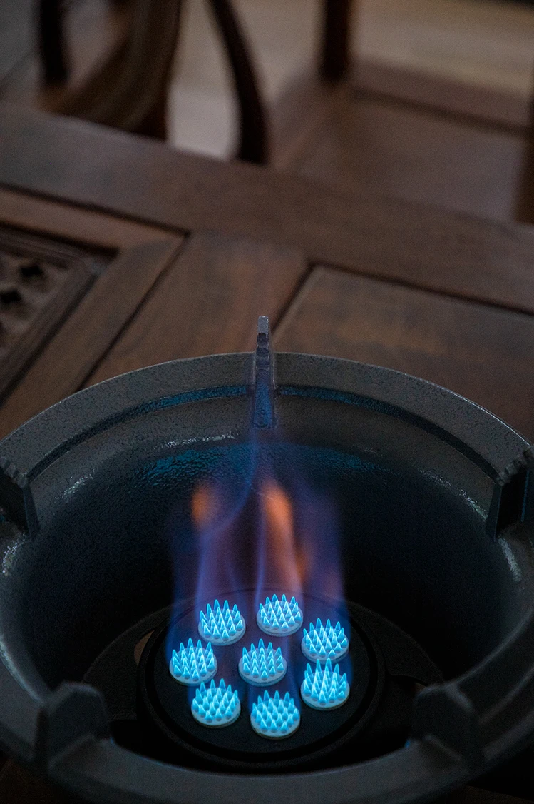 burner Cast iron gas cooker for home business and BBQ electronic ignition high pressure gas stove