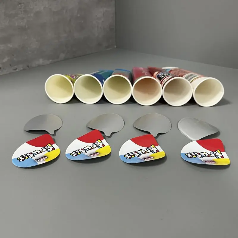 Customized design logo disposable jelly calippo ice cream squeeze paper cup tube packaging cone