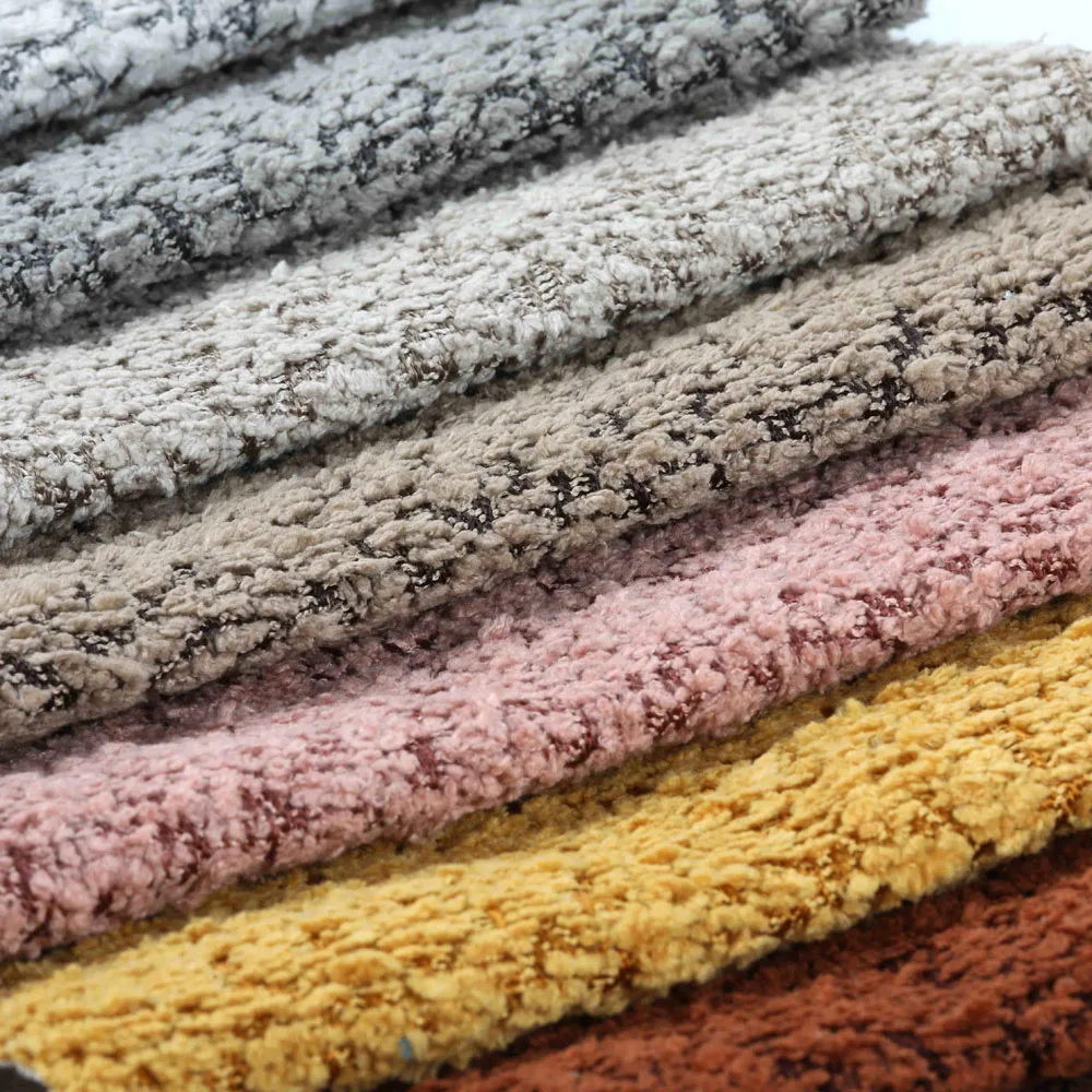 Mutil-color Super Comfortable Velvet Fabric Home Textile Thicken Upholstery Polyester Sofa Fabric