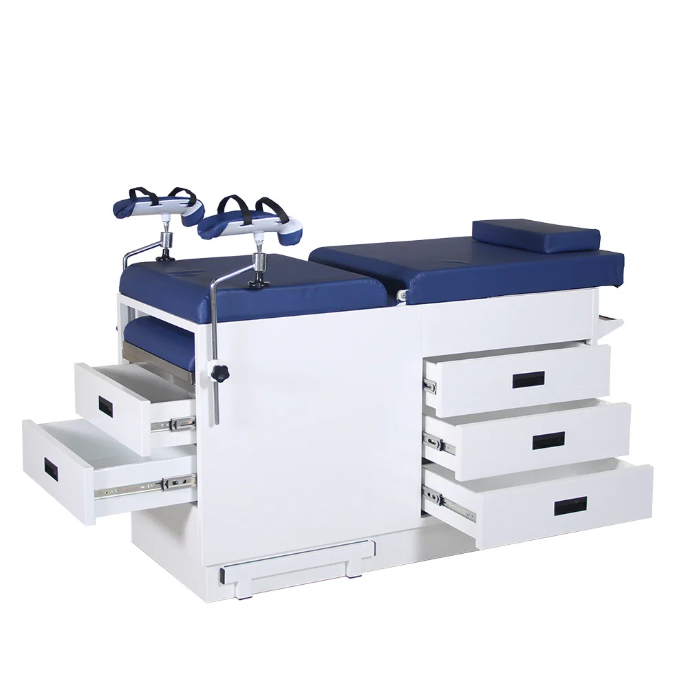 YXZ-Q-1B  Modern Design Hospital Gyno Exam Table Manual Gynecological Chair Examination Bed with Drawers