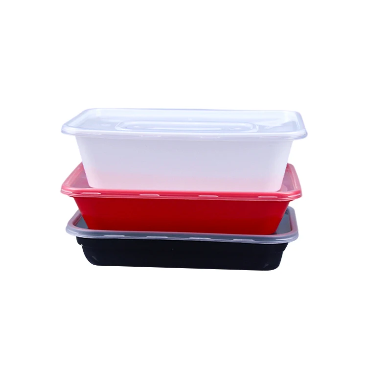 Wholesale Disposable American takeaway Food Container Microwavable Food Storage Meal Prep box plastic food storage box With Lid