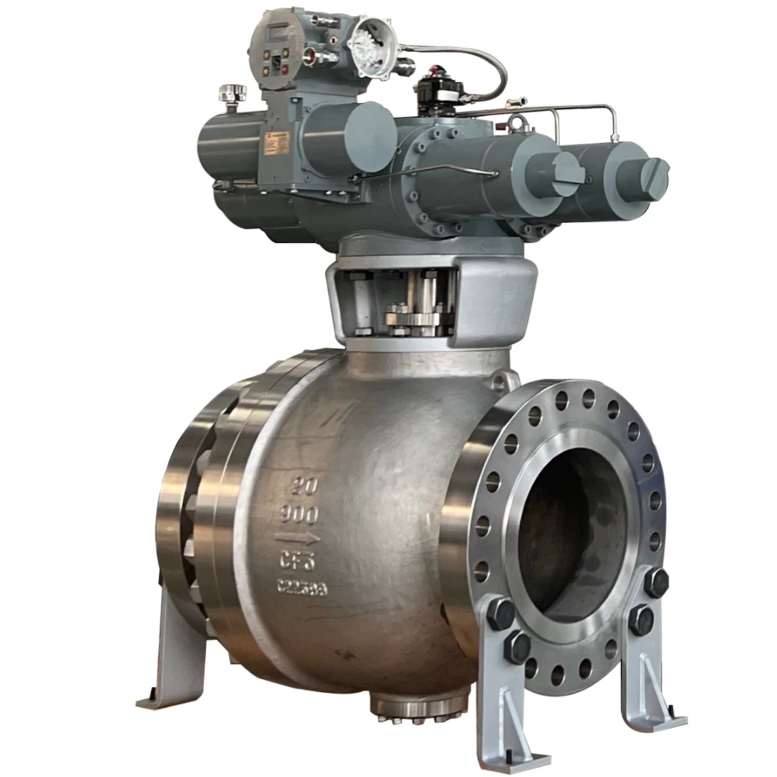 Металлический износостойкий шаровой клапан 20 дюймов 900lb type-C API6D/API608/ASTM16.10/ASME16.4 с жестким уплотнением