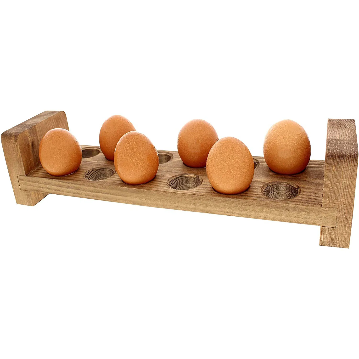 Cheap Bamboo Wooden Egg Holder Box Stand Bamboo Egg Tray for 12 Eggs