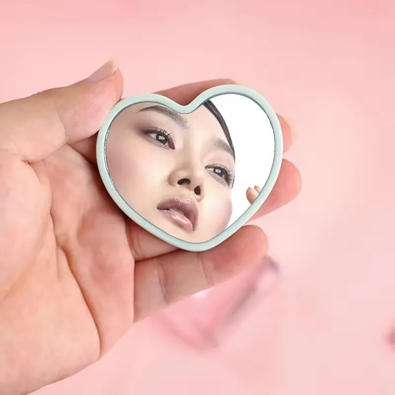 LIFENG Vintage Mini Heart Pocket Cosmetic Mirror Portable Hand Compact Vanity Mirror For Purse