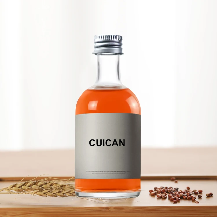 Wholesale screw cap 58ml high quality mini glass wine bottle support customization liquor glass bottle