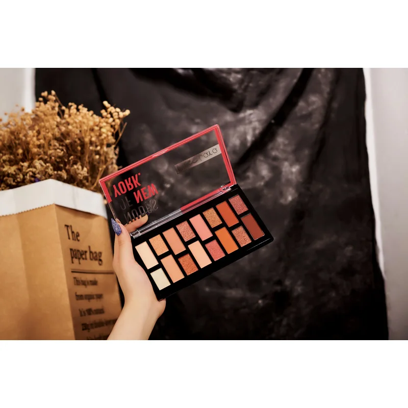 Solid reputation big 16 colors makeup nude cosmetics eyeshadow palette high quality